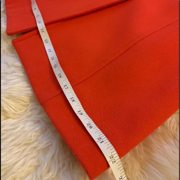 J.Crew Factory Red Wool Coat - Size 0 - Picture 8 of 9